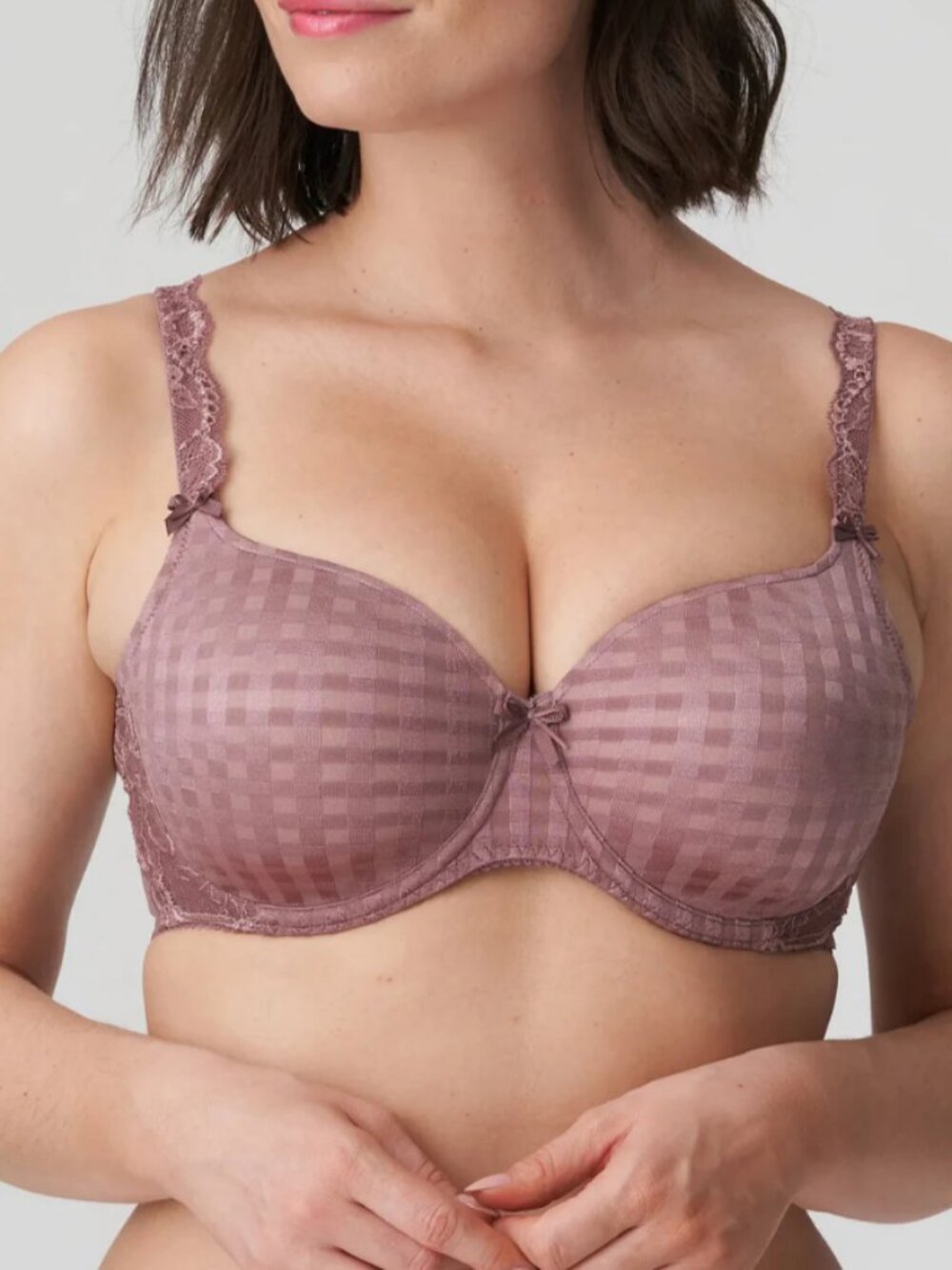 PrimaDonna Madison Molded Heartshape Bra in satin taupe in 32F